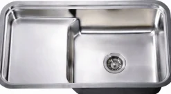 Discount 33" Undermount 18 Gauge Single Bowl Stainless Steel Kitchen Sink Stainless Steel Sinks|Undermount Sinks