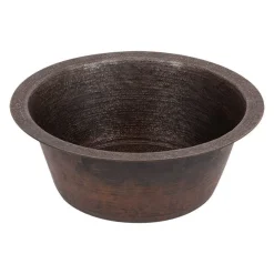 Best 14" Undermount Round Terra Firma Thick Copper Prep Sink Sinks For Tight Spaces|Bar / Prep Sinks