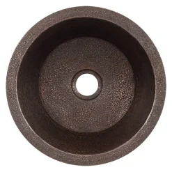 Best 14" Undermount Round Terra Firma Thick Copper Prep Sink Sinks For Tight Spaces|Bar / Prep Sinks