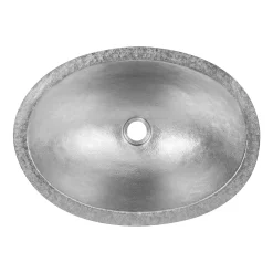 Undermount 19" x 14" Terra Firma 10 Gauge Thick Nickel Plated Bathroom Sink Undermount