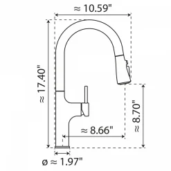 Clearance Arched Pull-Down Kitchen Faucet in Brushed Nickel Single Hole