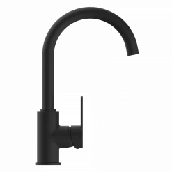 Clearance Curved Bar Faucet in Matte Black Single Hole