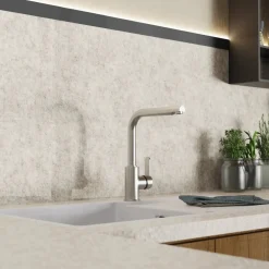 New Felis Single Hole Straight Kitchen Faucet in Brushed Nickel Single Hole