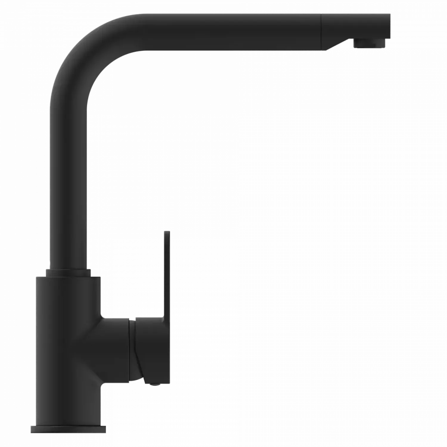 Hot Felis Single Hole Straight Kitchen Faucet in Matte Black Single Hole