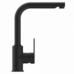 Online Kitchen Faucet with Pull-Out Straight Spout in Matte Black Single Hole