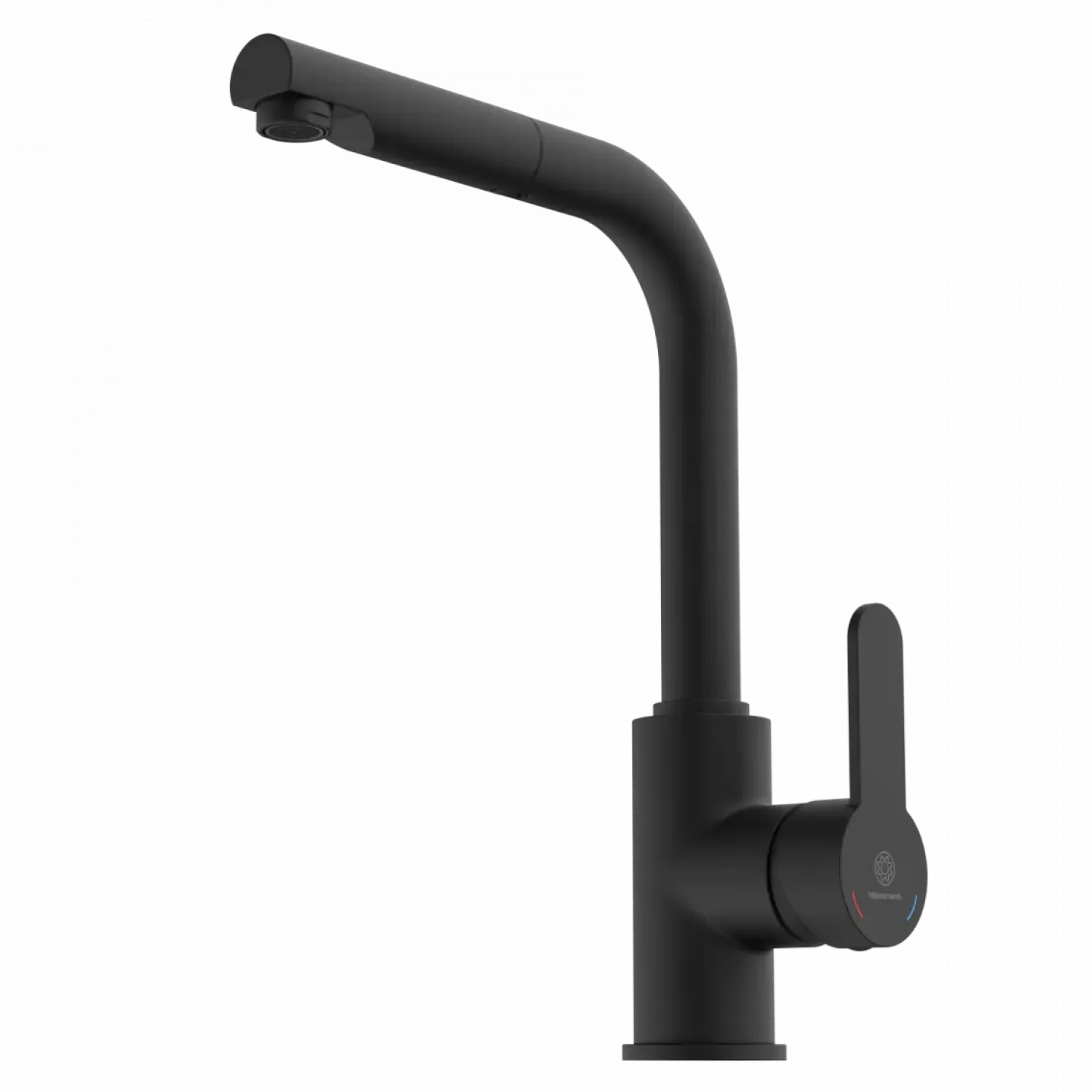 Online Kitchen Faucet with Pull-Out Straight Spout in Matte Black Single Hole