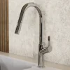 Discount Kitchen Faucet with Curved Spout in Chrome Single Hole