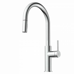 Clearance Kitchen Faucet with Arch Pull-Down Spout in Chrome Single Hole