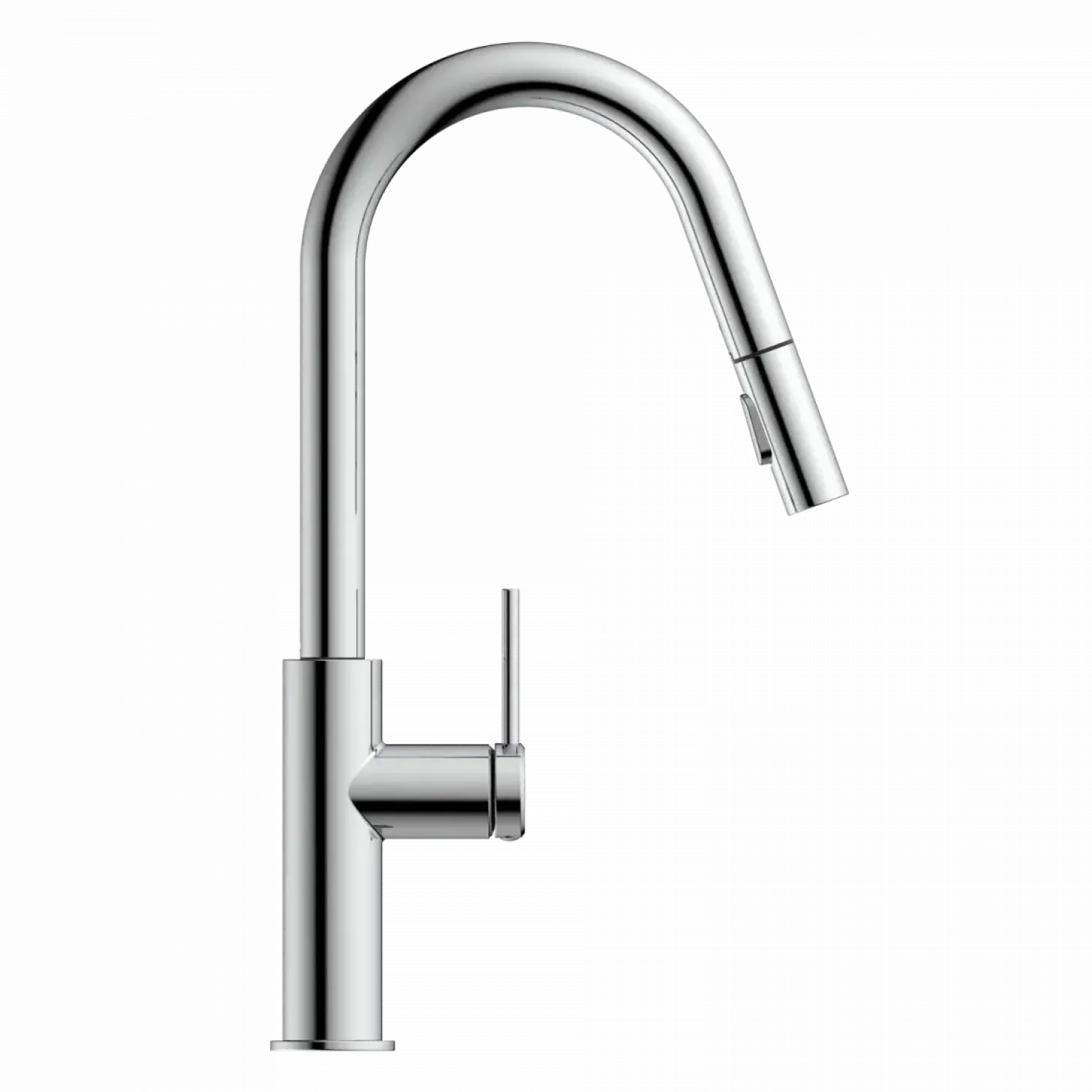 Sale Kitchen Faucet with Curved Pull-Down Spout in Chrome Single Hole