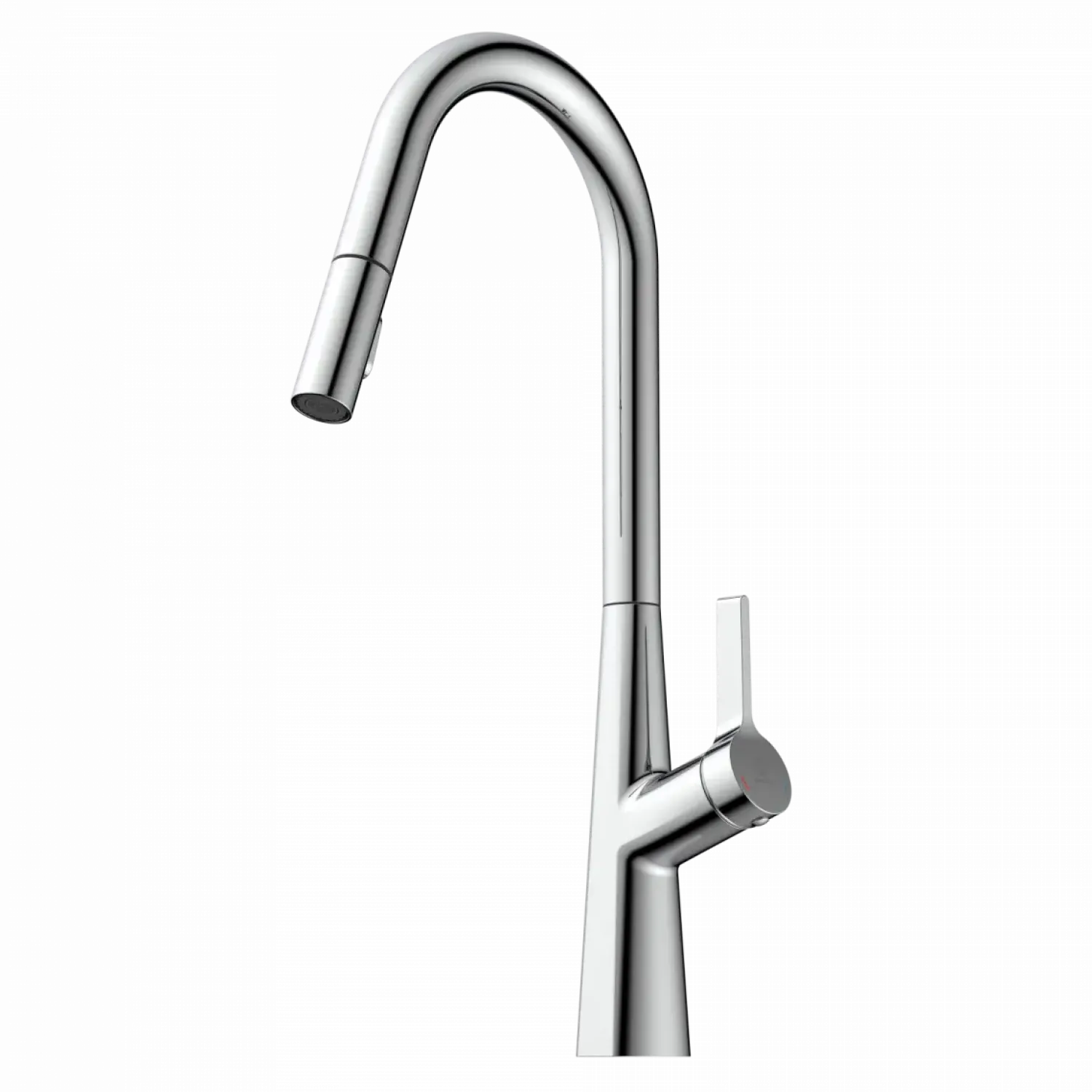 Online Kitchen Faucet with Curved Spout Pull-Down Sprayer in Chrome Single Hole