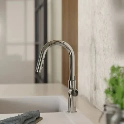Hot Pull-Down Kitchen Prep Faucet in Chrome Single Hole|Bar Faucets