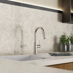 Sale Pull-Down Kitchen Prep Faucet in Brushed Nickel Single Hole|Bar Faucets