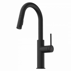 Hot Pull-Down Kitchen Prep Faucet in Matte Black Single Hole|Bar Faucets
