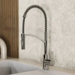 Discount Single Hole Pull Down Kitchen Faucet in Chrome Single Hole