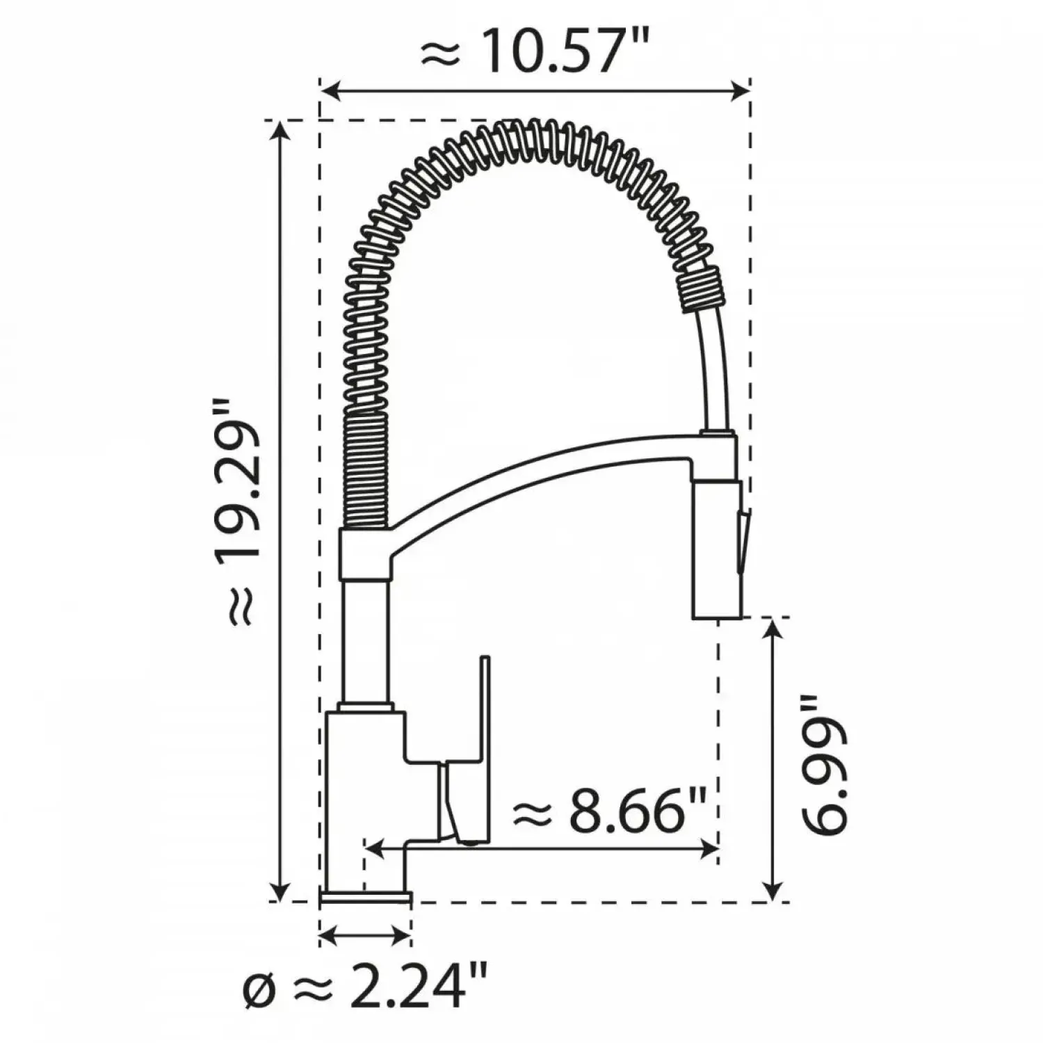 Discount Single Hole Pull Down Kitchen Faucet in Chrome Single Hole
