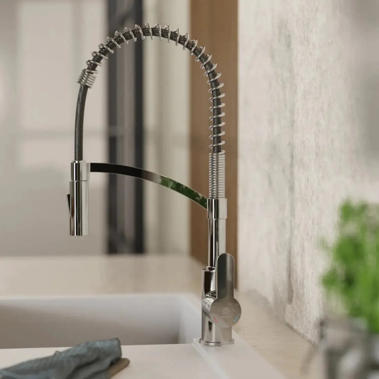 Discount Single Hole Pull Down Kitchen Faucet in Chrome Single Hole