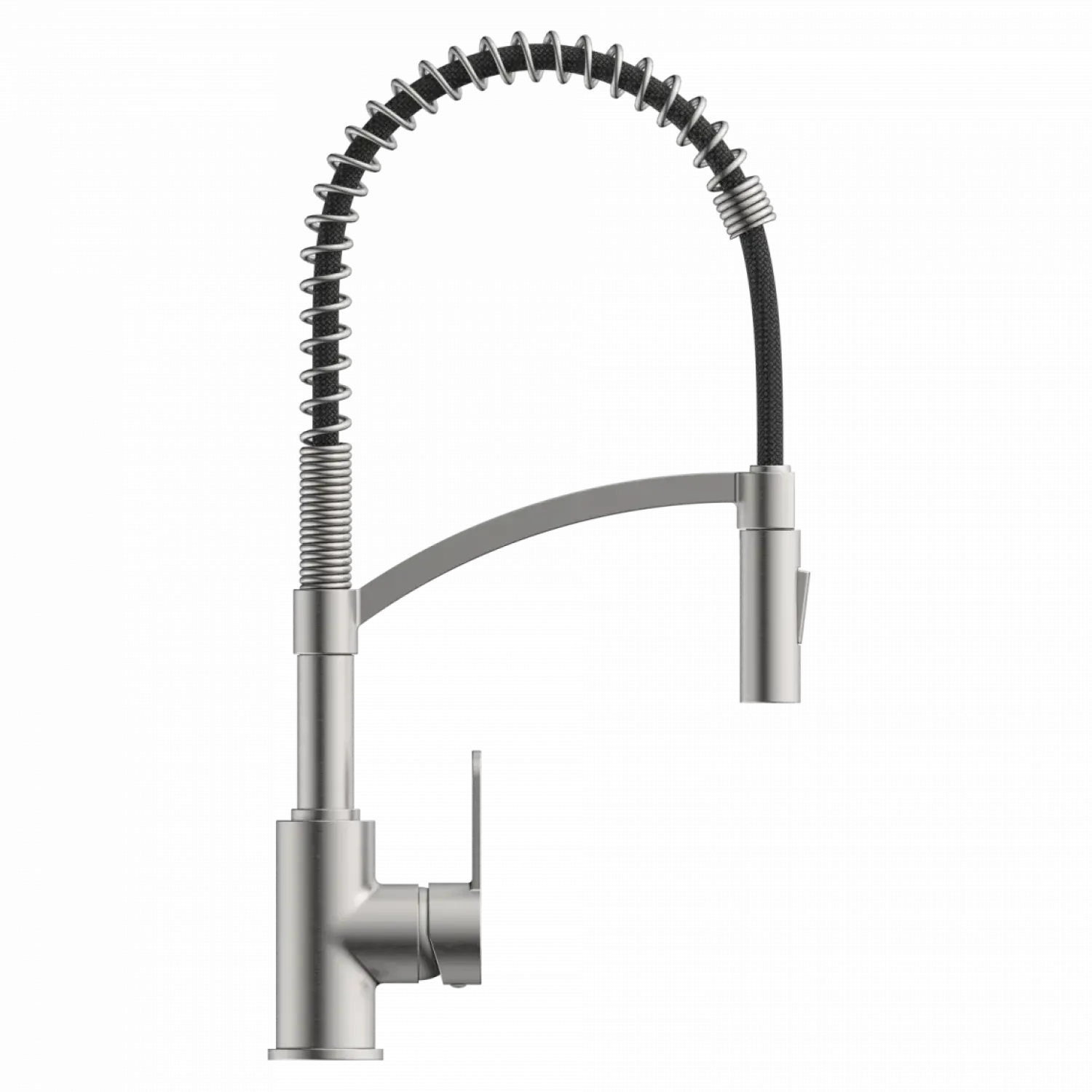 Hot Single Hole Pull Down Kitchen Faucet in Brushed Nickel Single Hole