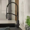 Discount Single Hole Pull Down Kitchen Faucet in Matte Black Single Hole