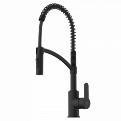 Discount Single Hole Pull Down Kitchen Faucet in Matte Black Single Hole