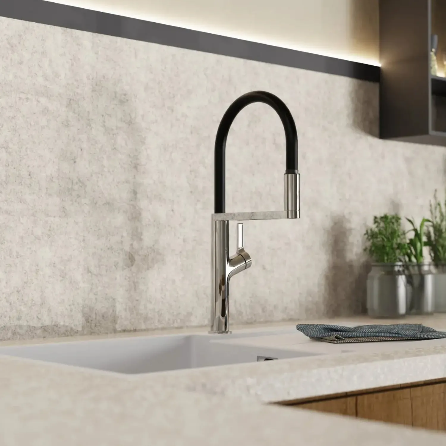 New Single Hole Pull Down Kitchen Faucet in Chrome Single Hole