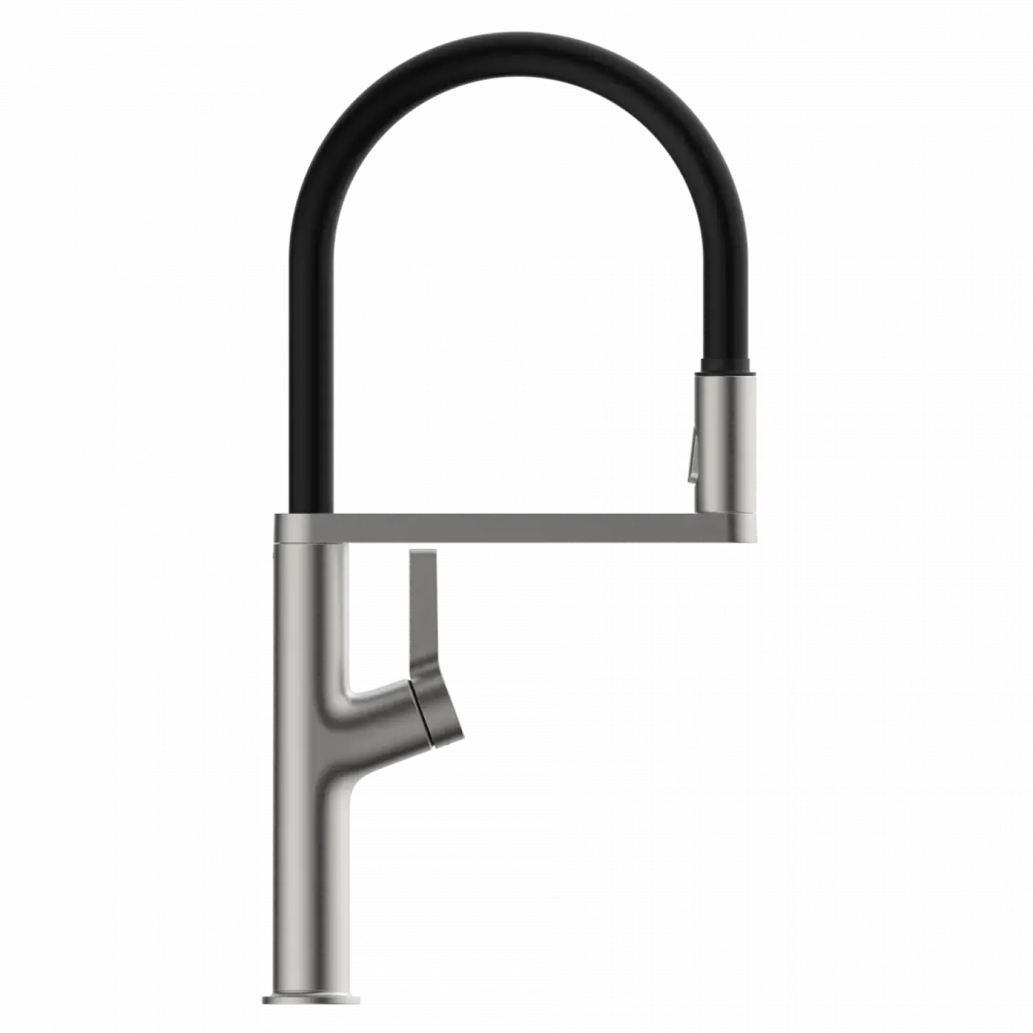 Single Hole Pull Down Kitchen Faucet in Brushed Nickel Single Hole