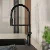 Sale Single Hole Pull Down Kitchen Faucet in Matte Black Single Hole