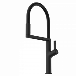Sale Single Hole Pull Down Kitchen Faucet in Matte Black Single Hole
