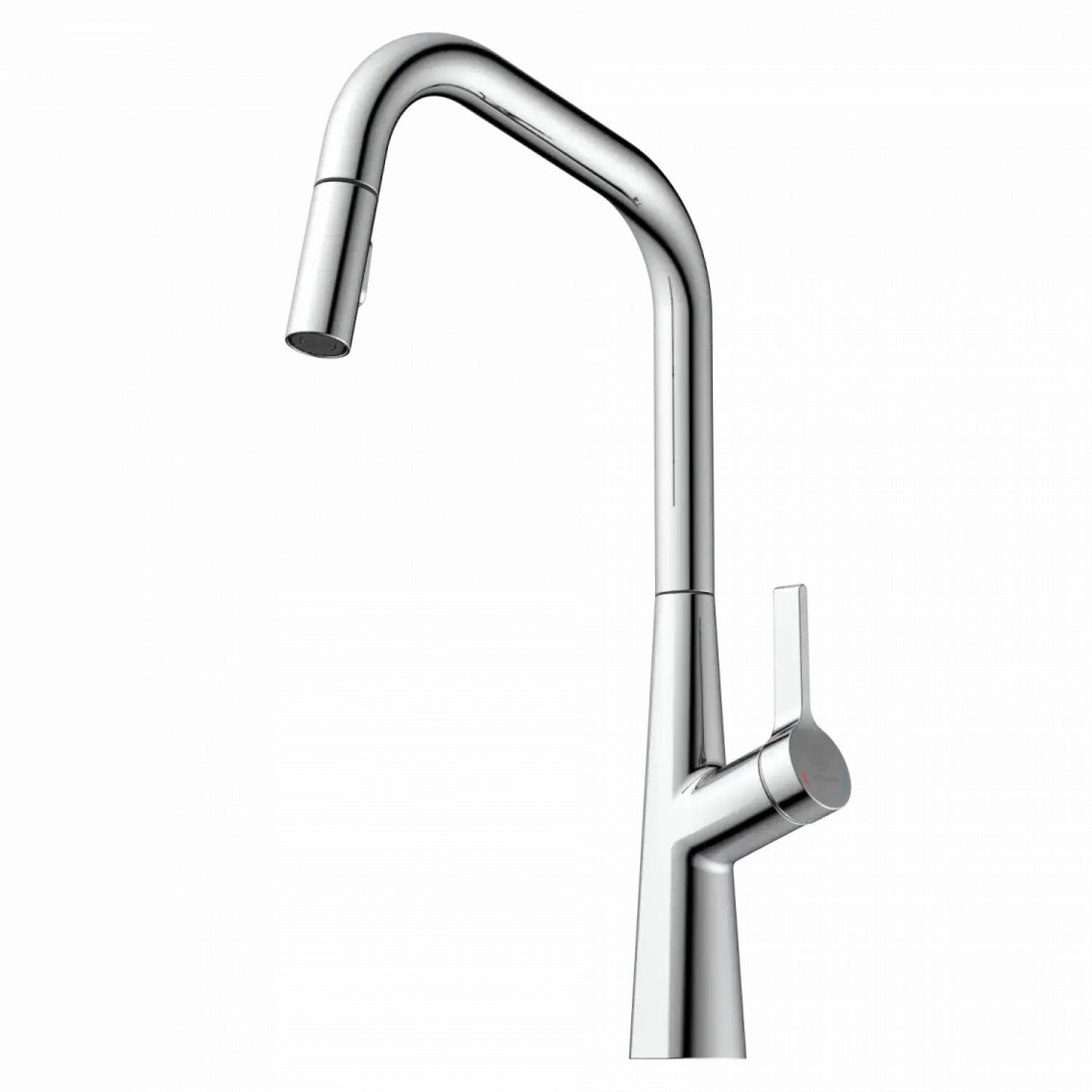 Outlet Single Hole Pull Down Kitchen Faucet in Chrome Single Hole