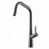 Hot Single Hole Pull Down Kitchen Faucet in Matte Graphite Single Hole