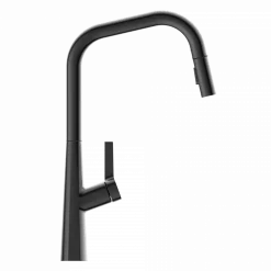 Hot Single Hole Pull Down Kitchen Faucet in Matte Graphite Single Hole