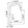 Clearance Single Hole Pull Down Kitchen Faucet in Matte Black Single Hole
