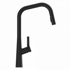 Clearance Single Hole Pull Down Kitchen Faucet in Matte Black Single Hole