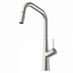 New Single Hole Pull Down Kitchen Faucet in Brushed Nickel Single Hole