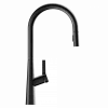 Single Hole Pull Down Kitchen Faucet in Matte Graphite Single Hole