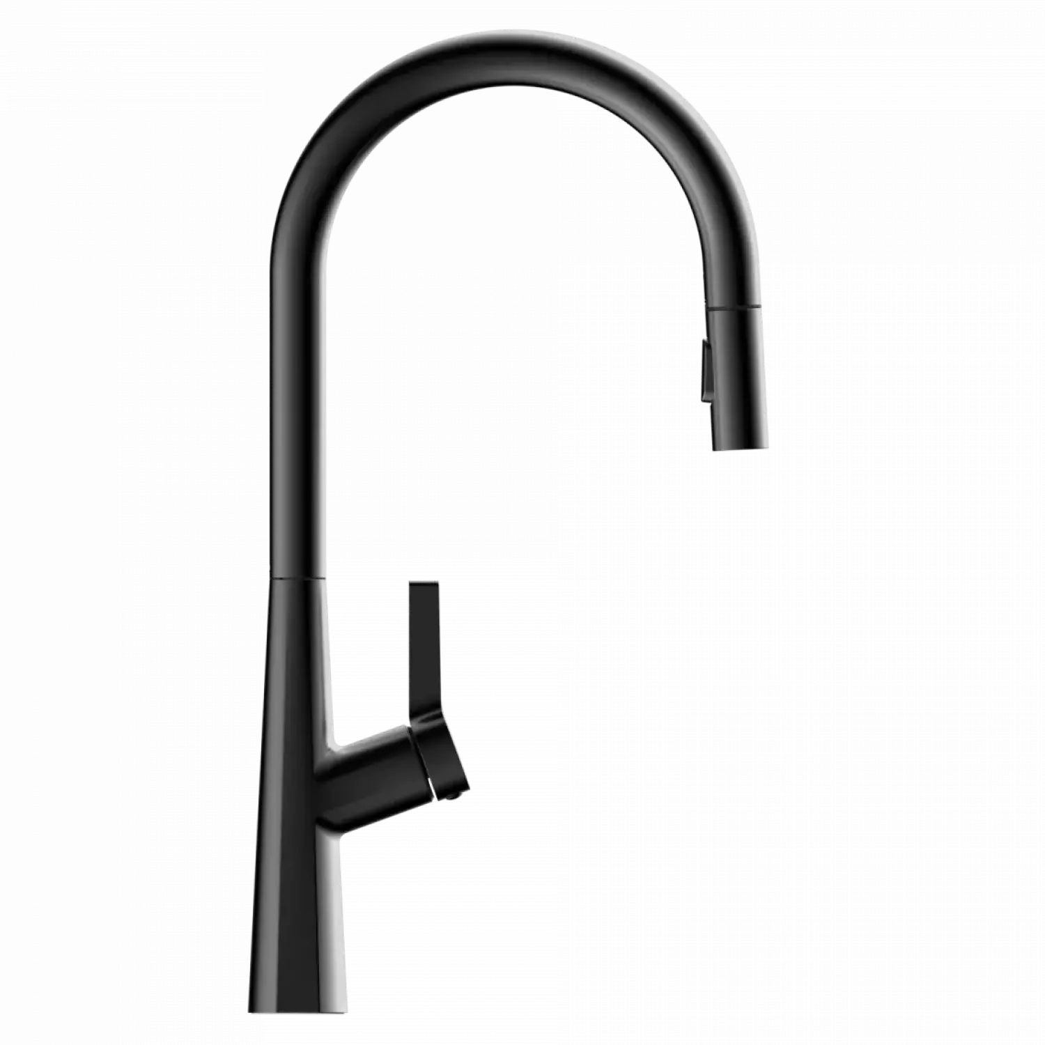 Single Hole Pull Down Kitchen Faucet in Matte Graphite Single Hole