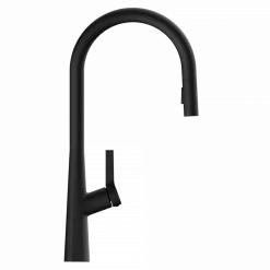 New Single Hole Pull Down Kitchen Faucet in Matte Black Single Hole