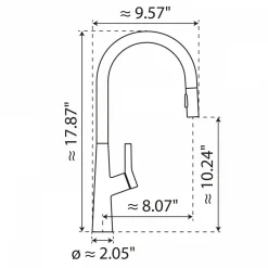 Hot Single Hole Pull Down Kitchen Faucet in Brushed Gold Single Hole