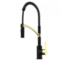 Best Single Hole Pull Down Kitchen Faucet | Matte Black & Brushed Gold Single Hole