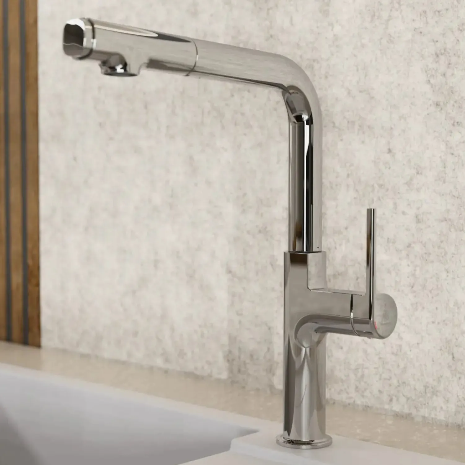 Best Single Hole Straight Spout Kitchen Faucet in Chrome Single Hole