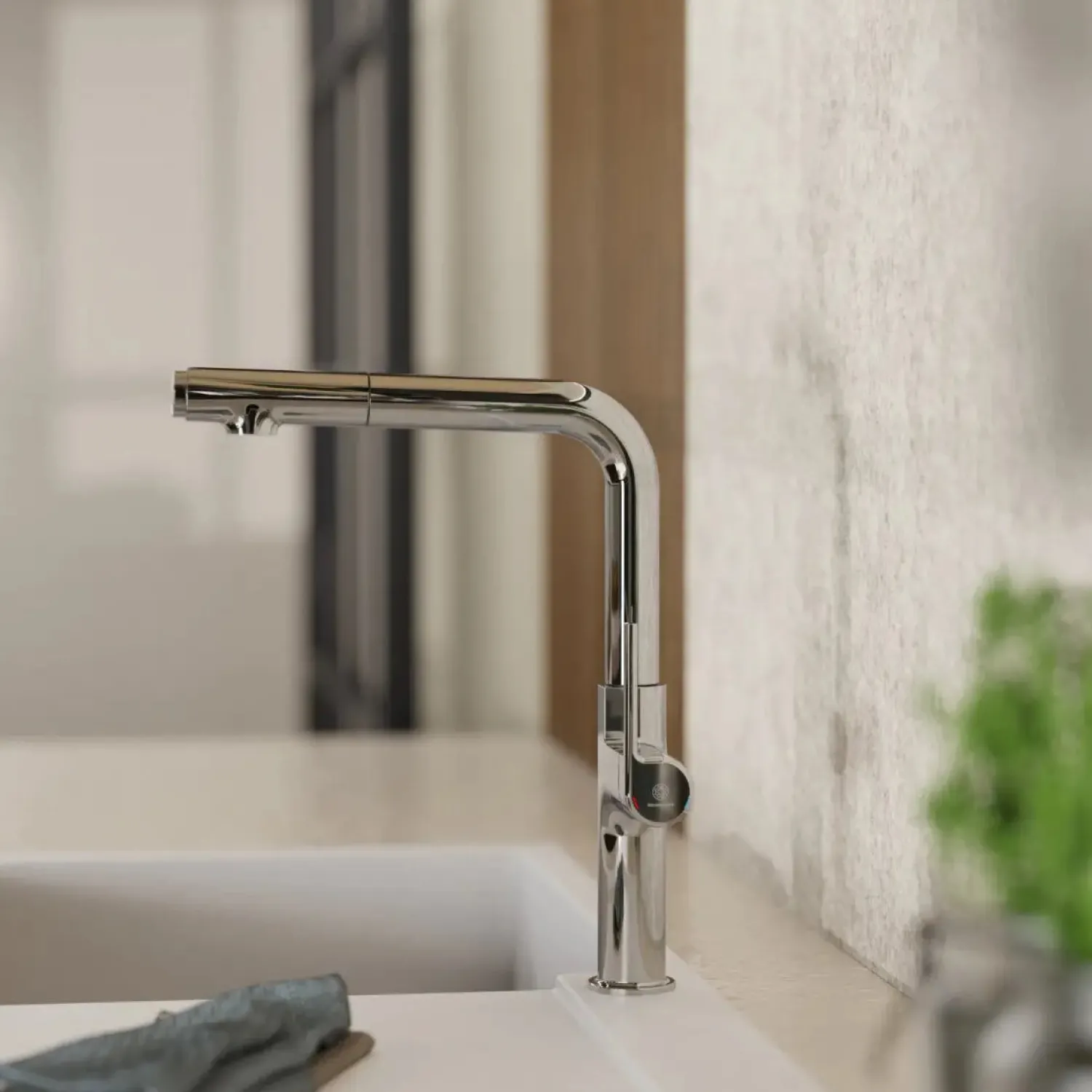 Best Single Hole Straight Spout Kitchen Faucet in Chrome Single Hole