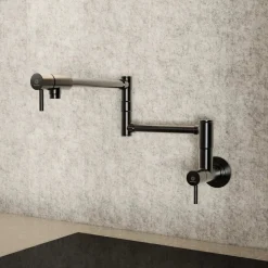 Hot Wall Mounted Pot Filler | Matte Graphite Single Hole