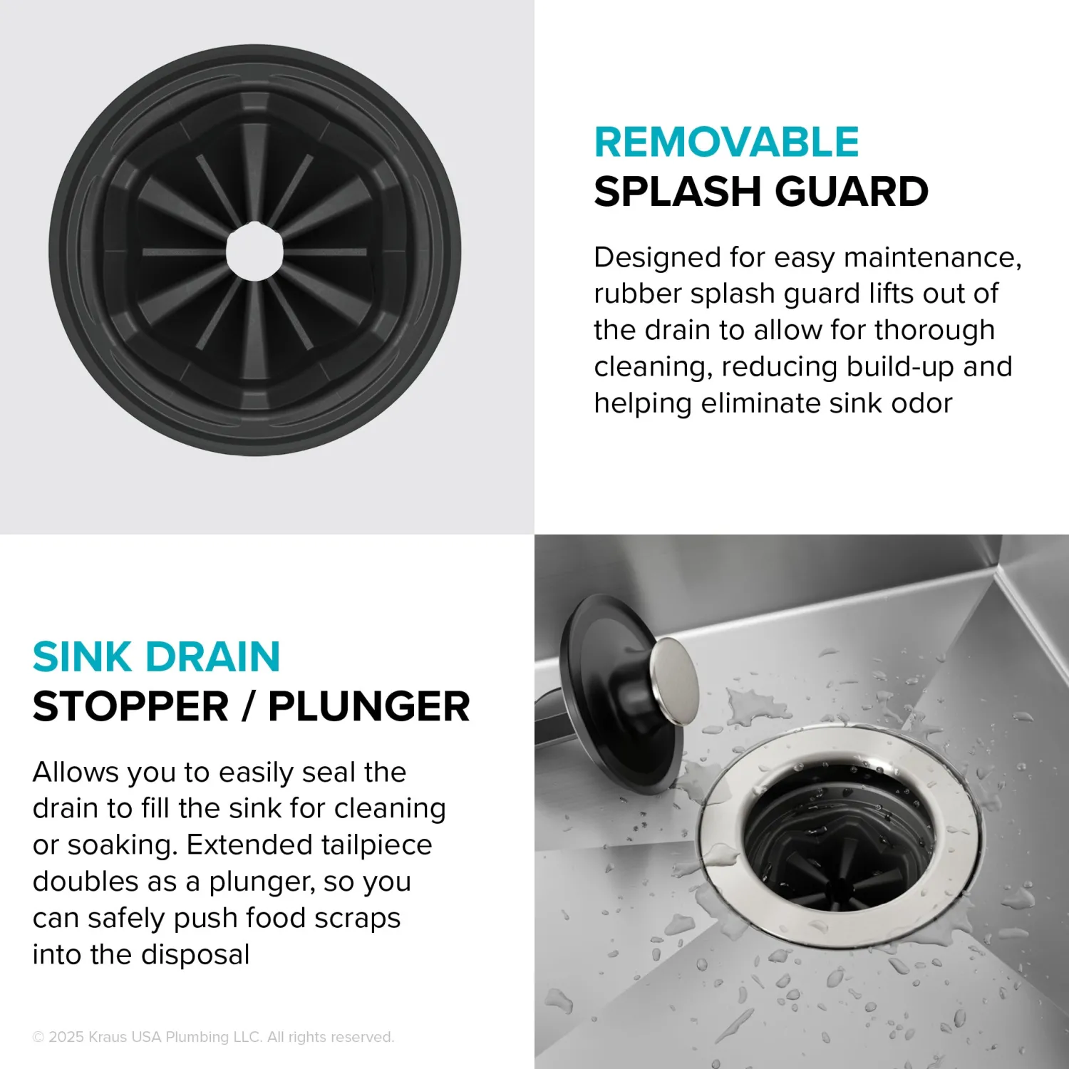 Clearance WasteGuard 1/2 HP Continuous Feed Garbage Disposal with Ultra-Quiet Motor Garbage Disposals & Parts