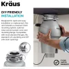 Sale WasteGuard 1 HP Continuous Feed Garbage Disposal with Ultra-Quiet Motor Garbage Disposals & Parts