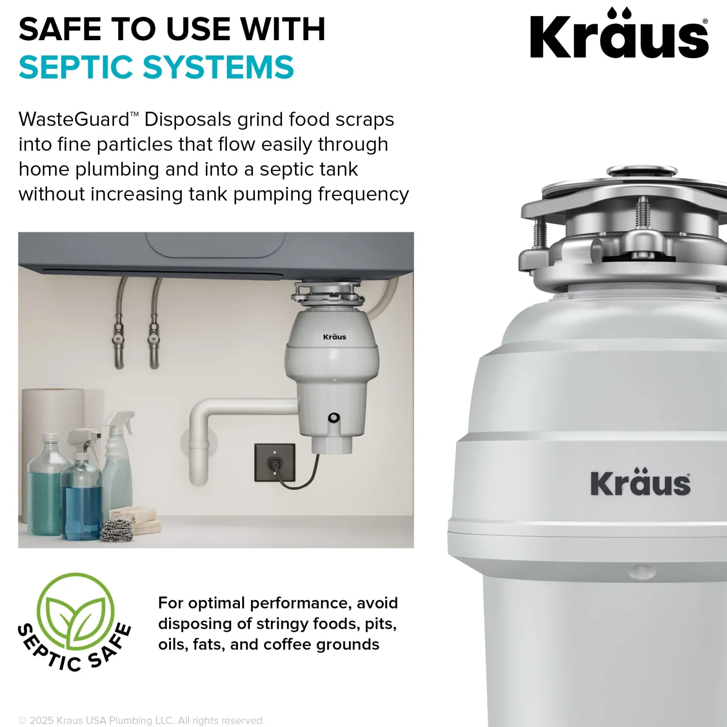 Sale WasteGuard 1 HP Continuous Feed Garbage Disposal with Ultra-Quiet Motor Garbage Disposals & Parts