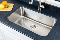 Discount 30" 16-Gauge Undermount Single Bowl Stainless Steel Kitchen Sink with Grid Rack and Basket Strainer Stainless Steel Sinks|Single Bowl Sinks