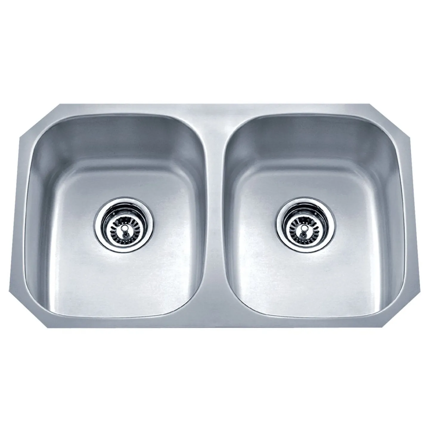 Hot 30" 18-Gauge Undermount 50/50 Double Bowl Stainless Steel Kitchen Sink Stainless Steel Sinks|Double Bowl Sinks