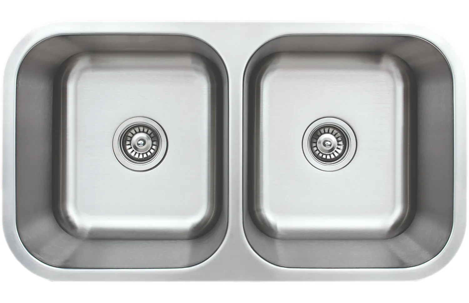 Clearance 33" 16-Gauge Undermount 50/50 Double Bowl Stainless Steel Kitchen Sink with Grid Rack and Basket Strainer Stainless Steel Sinks|Double Bowl Sinks