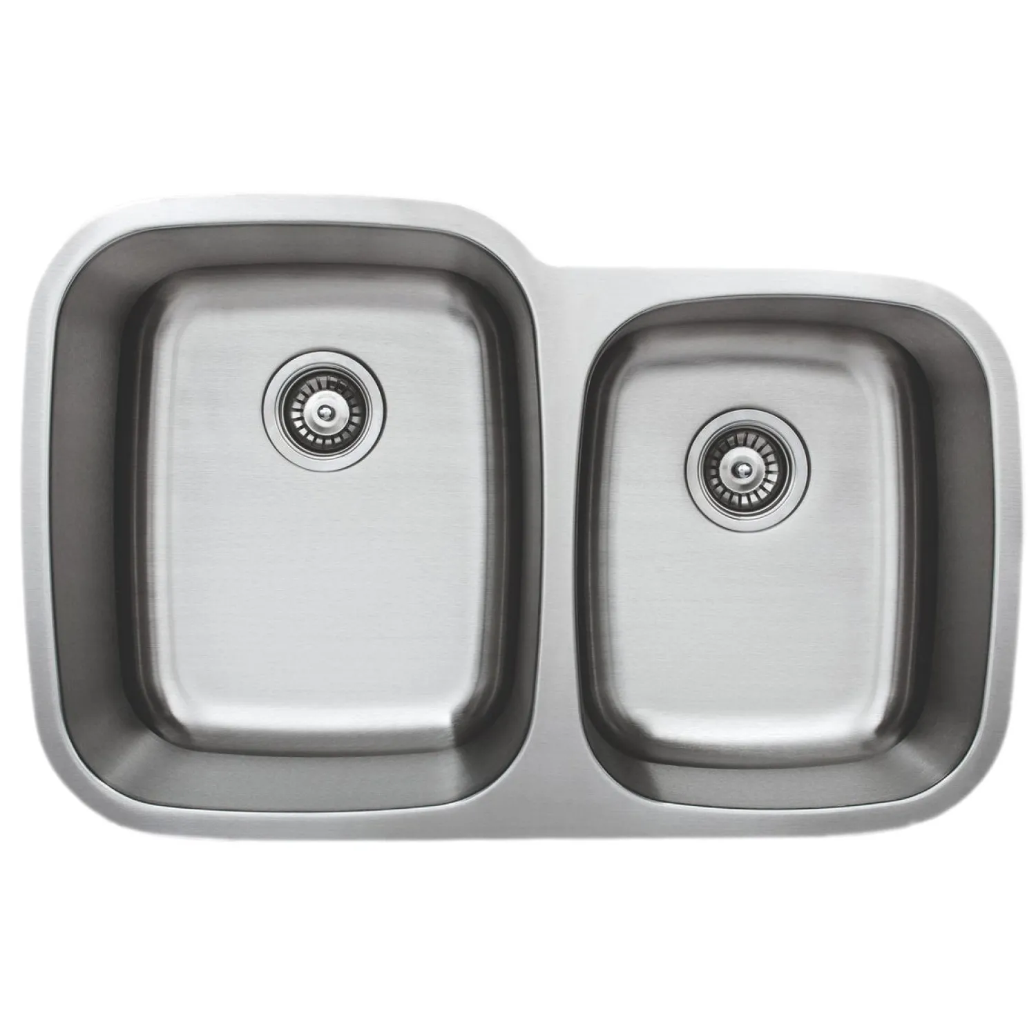 Sale 32" 16-Gauge Undermount Double Bowl Stainless Steel Kitchen Sink Stainless Steel Sinks|Double Bowl Sinks