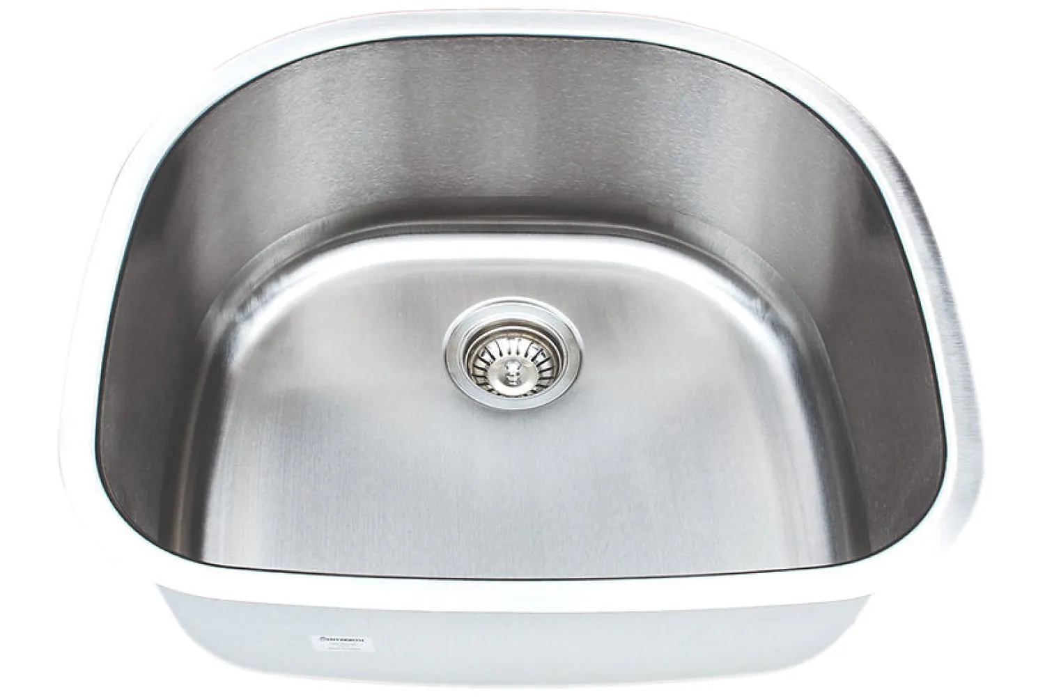 Hot 24" 16-Gauge Undermount D-shaped Single Bowl Stainless Steel Kitchen Sink Stainless Steel Sinks|Single Bowl Sinks