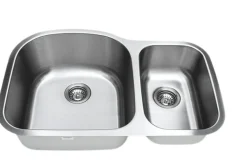 Clearance 32" 18-Gauge Undermount Double Bowl Stainless Steel Kitchen Sink Stainless Steel Sinks|Double Bowl Sinks